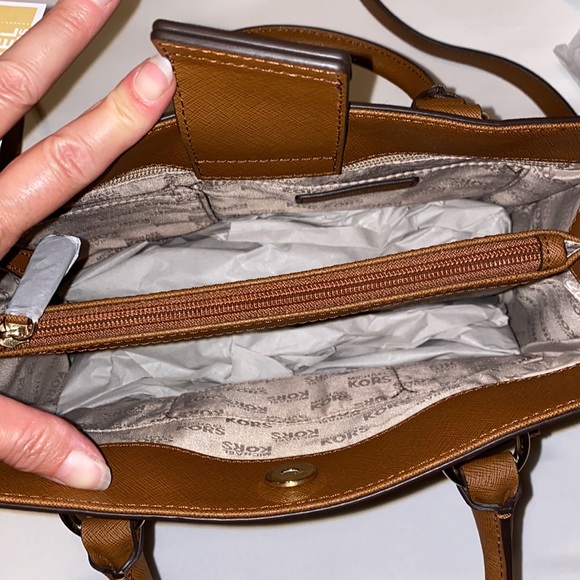 Michael Kors Hamilton Brown Satchel Purse NWT $298 - Picture 10 of 12
